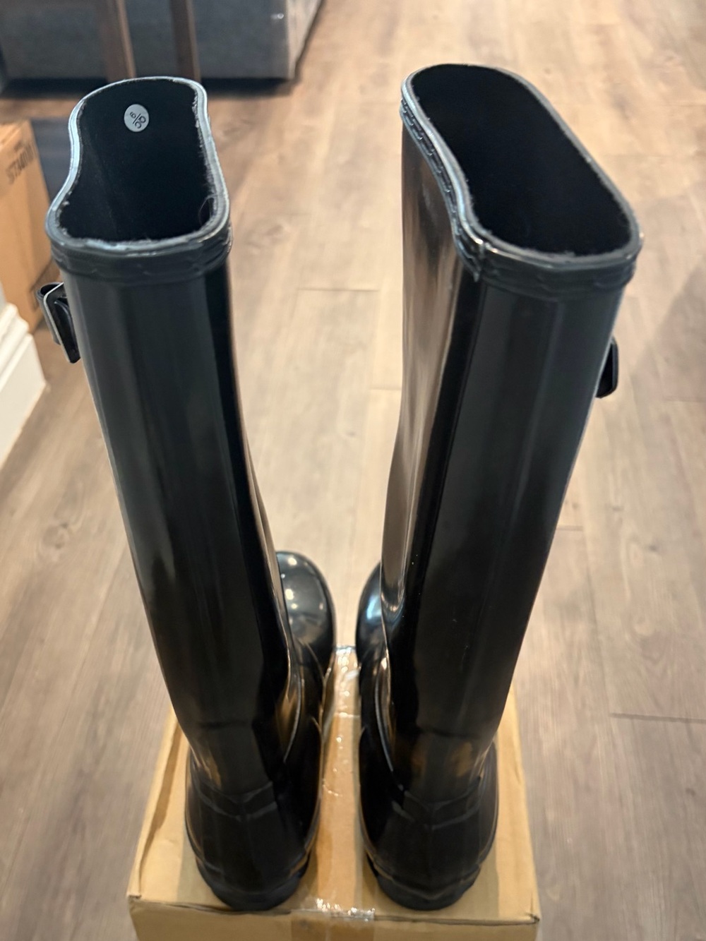 Women's Black Hunter Tall Boots - Picture 2 of 5